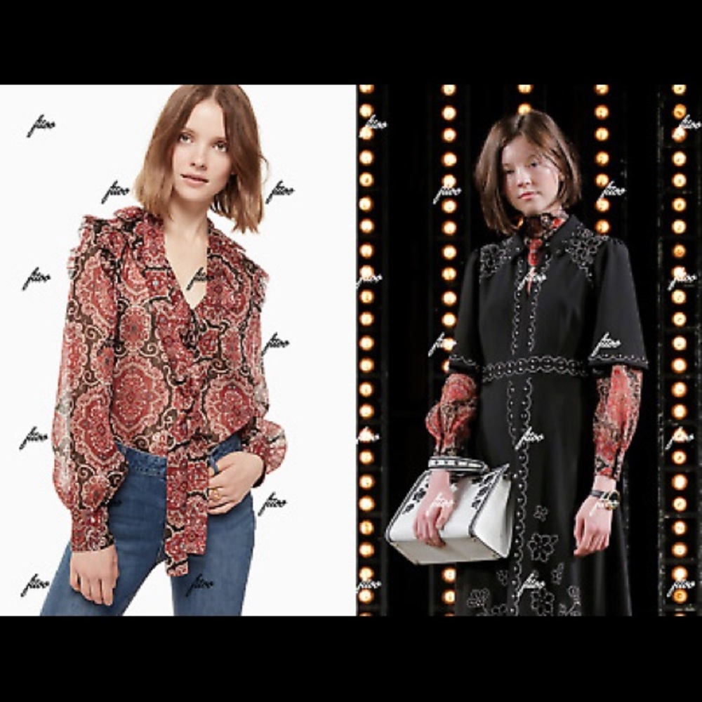 Kate Spade Medallion Metallic blouse
